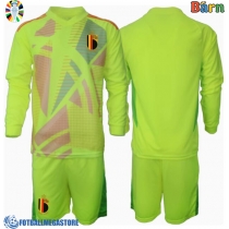 Fotballdrakt Barn Belgia Keeper Bortedraktsett EM 2024 Langermet (+ Korte bukser)